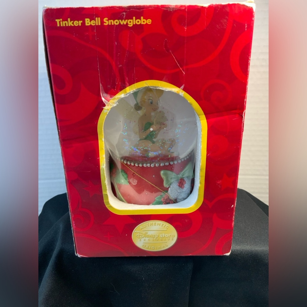 Disney Store 2004 Holiday Tinker Bell Lighted Snow Globe W/box Unopened untested